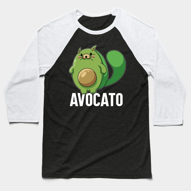 Funny Avocato Vegan Cat Avocado Tee Avogato Fresh Avocado Baseball T-Shirt by Proficient Tees
